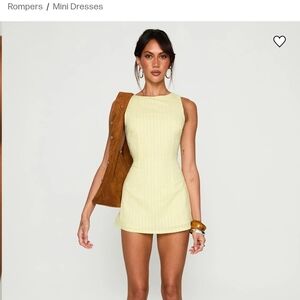 Princess Polly Lemon Sleeveless Romper